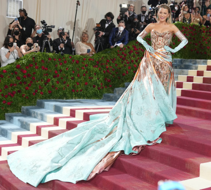 Blake Lively crossed a barrier to fix the display of her gown at Kensington Palace