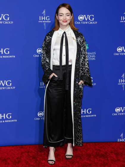 Emma Stone wore Louis Vuitton for the Palm Springs film festival's opening night