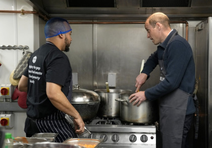 Prince William's kitchen busywork shows that he's back to 'business as usual'