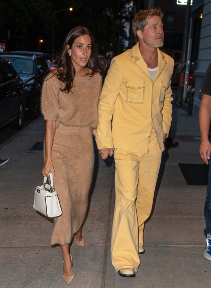 Brad Pitt & Ines de Ramon have been pap-strolling in NYC all week