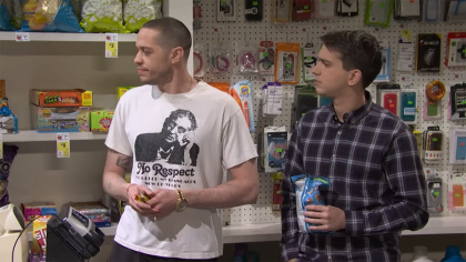 Pete Davidson showed off his tattoo removal on an SNL appearance