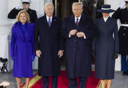 Dr. Jill Biden wore a vibrant purple Ralph Lauren ensemble for the inauguration