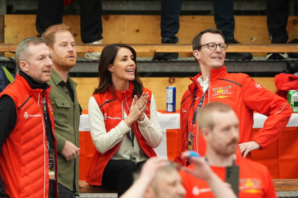 Prince Harry warmly greeted Danish royals Prince Joachim & Marie at Invictus