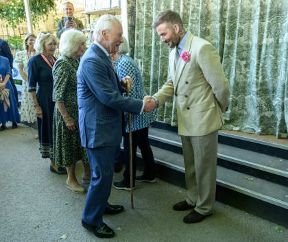 David Beckham met up with King Charles & Camilla at the Chelsea Flower Show David Beckham met up with King Charles & Camilla at the Chelsea Flower Show