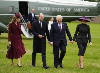 Princess Kate wore Emilia Wickstead to greet Donald & Melania Trump in Windsor