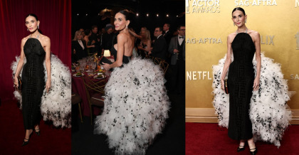 Demi Moore wore a dramatic Schiaparelli to the SAG/Actor Awards