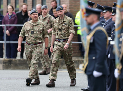 Prince William made a surprise visit to an RAF base in Wales today